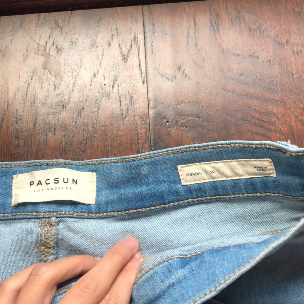 like new pacsun high rise light wash jeggings jean - Picture 6 of 8